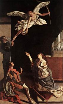 Orazio Gentileschi : Sts Cecilia, Valerianus and Tiburtius